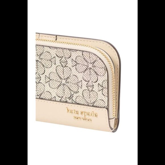 Kate Spade Women's Flower Small Slim Bifold Wallet Neutral - Picture 2 of 3